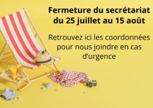 Lire la suite à propos de l’article Fermeture secrétariat