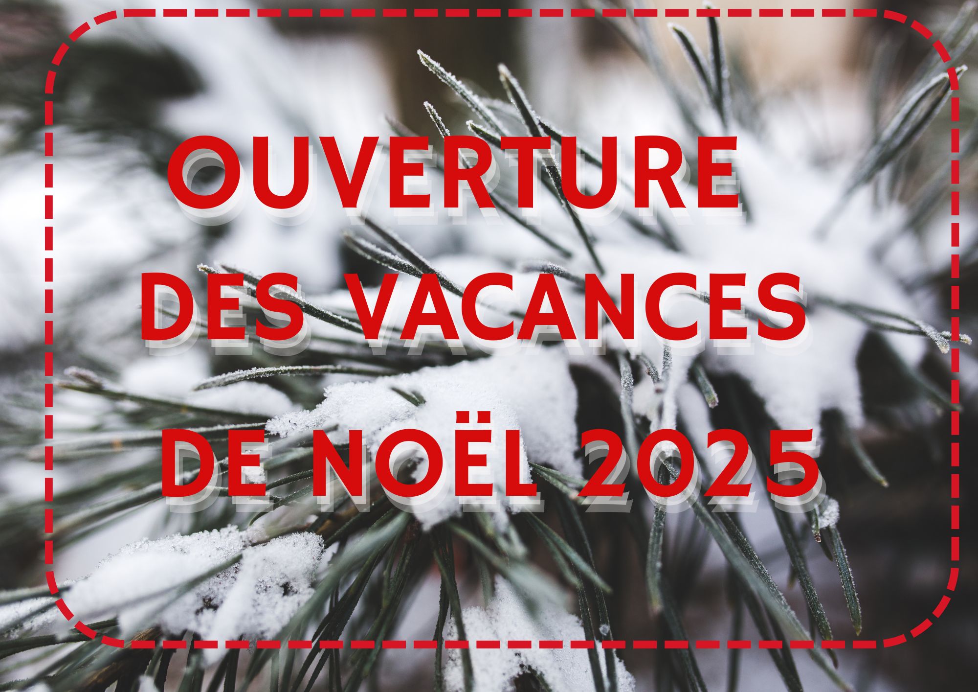 You are currently viewing Ouverture des inscriptions aux vacances de Noël