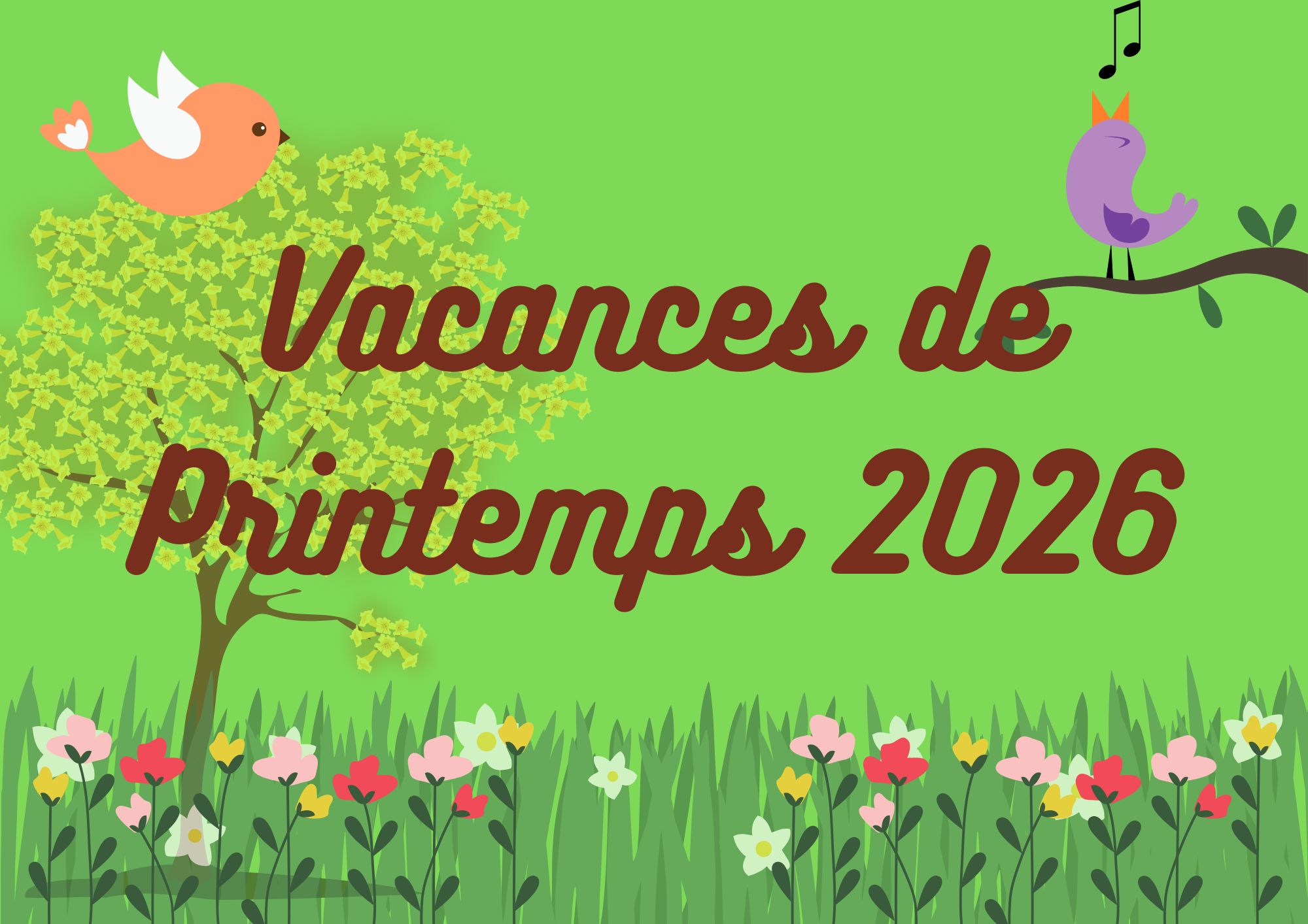 You are currently viewing Ouverture des inscriptions pour les vacances de printemps 2026